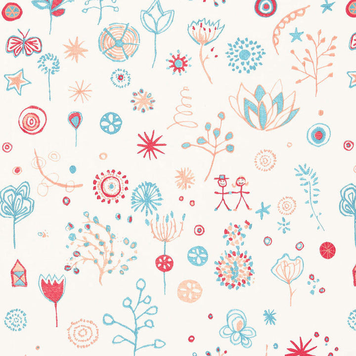 Lollipop Punch / Turquoise 66240 by Schumacher Designer Fabric FLIGHT OF FANCY COTTON 82% VISCOSE 18% INDIA WYZENBEEK 18,000 </p><p>Repeat: Horizontal: 25" (64CM) and Vertical: 30 1/2" (77CM) 50 - Swanky Fabrics -