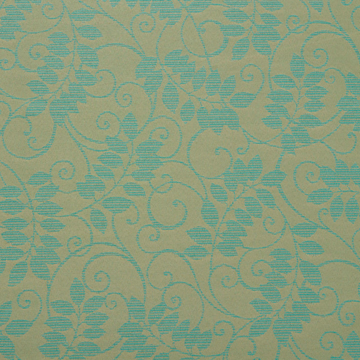 6624 Seafoam/Vine by Charlotte Fabric Outdoor/Indoor Oasis III 100% Woven Polyester Made In USA Exceeds 48,000 Wyzenbeek Rubs (Heavy Duty) Horizontal: 29.0" x Vertical: 29.0" 54 Inches - Fabric Carolina -