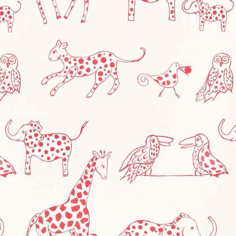 Jungle Jubilee Punch 66253 by Schumacher Fabric FLIGHT OF FANCY COTTON 85% VISCOSE 15% INDIA WYZENBEEK 14,000 </p><p>Repeat: Horizontal: 25 1/4" (64CM) and Vertical: 30 1/2" (77CM) 50.5 - Fabric Carolina -