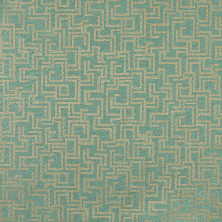 6632 Seafoam/Geometric by Charlotte Fabric Outdoor/Indoor Oasis III 100% Woven Polyester Made In USA Exceeds 48,000 Wyzenbeek Rubs (Heavy Duty) Horizontal: 29.0" x Vertical: 10.0" 54 Inches - Fabric Carolina -