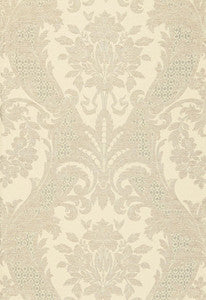 Toscana Linen Damask Greige 66340 by Schumacher Fabric