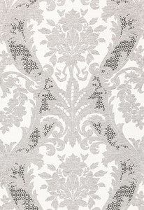 Toscana Linen Damask Grisaille 66342 by Schumacher Fabric