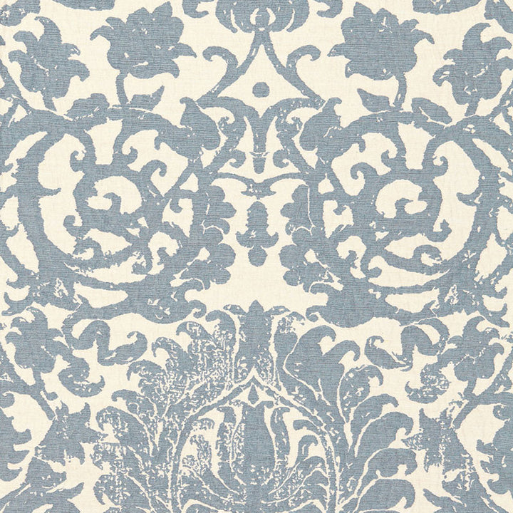 Arezzo Linen Damask Azure 66361 by Schumacher Fabric PALAZZO See Sample ITALY MEDIUM DUTY </p><p>Repeat: Horizontal: 25 1/2" (65CM) and Vertical: 30" (76CM) 51" WIDE (130CM) - Fabric Carolina -