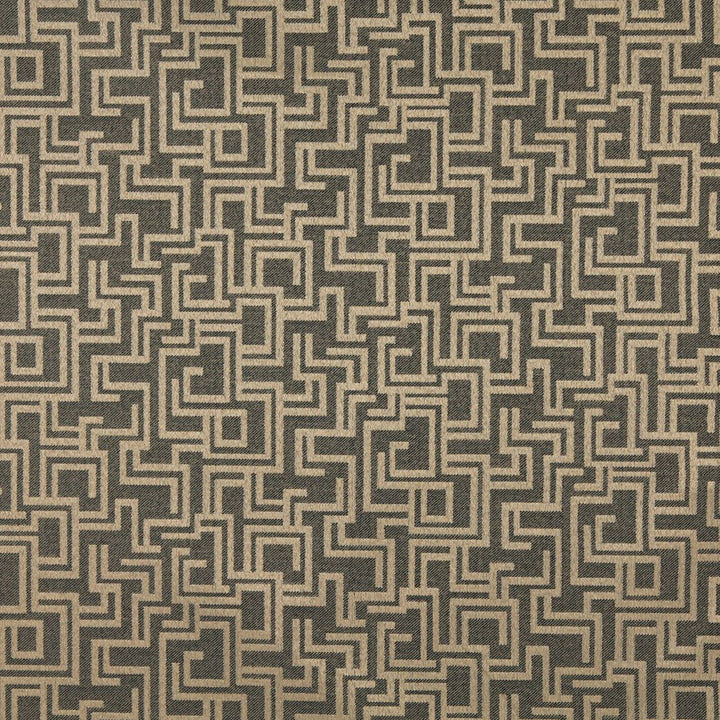 6639 Cafe/Geometric by Charlotte Fabric Outdoor/Indoor Oasis III 100% Woven Polyester Made In USA Exceeds 48,000 Wyzenbeek Rubs (Heavy Duty) Horizontal: 29.0" x Vertical: 10.0" 54 Inches - Fabric Carolina -