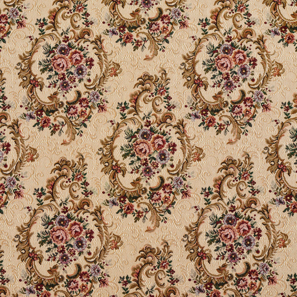 6643 Spice by Charlotte Fabric Tapestry Treasures III 40% Polyester, 36% Olefin, 24% Cotton Canada Exceeds 100,000 Wyzenbeek Rubs (Heavy Duty) Horizontal: 13.5" x Vertical: 13.5" 54 Inches - Fabric Carolina -
