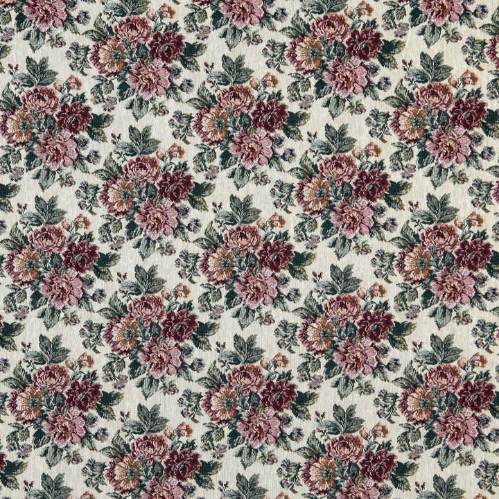 6645 English Rose by Charlotte Fabric Tapestry Treasures III 40% Polyester, 36% Olefin, 24% Cotton Canada Exceeds 100,000 Wyzenbeek Rubs (Heavy Duty) Horizontal: 9.5" x Vertical: 7.0" 54 Inches - Fabric Carolina -