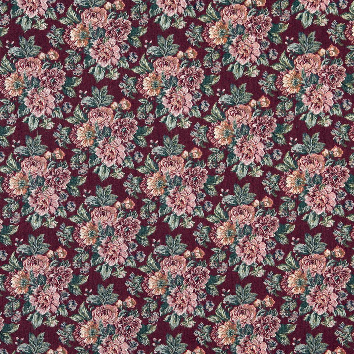 6648 Wine by Charlotte Fabric Tapestry Treasures III 40% Polyester, 36% Olefin, 24% Cotton Canada Exceeds 100,000 Wyzenbeek Rubs (Heavy Duty) Horizontal: 9.5" x Vertical: 7.0" 54 Inches - Fabric Carolina -