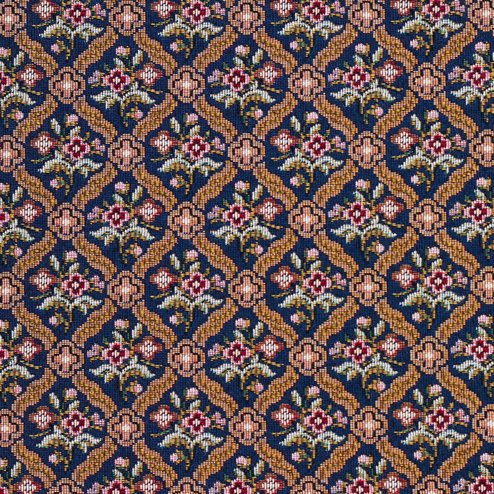 6649 Lapis by Charlotte Fabric Tapestry Treasures III 36% Polyester, 32% Cotton, 32% Olefin Canada Exceeds 100,000 Wyzenbeek Rubs (Heavy Duty) Horizontal: 2.5" x Vertical: 2.75" 54 Inches - Fabric Carolina -