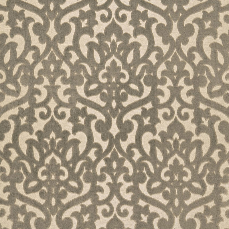 Luxembourg Velvet Driftwood 66511 by Schumacher Fabric COURTRAI See Sample BELGIUM HEAVY DUTY </p><p>Repeat: Horizontal: 6 5/8" (17CM) and Vertical: 21" (53CM) 53 5/8" WIDE (136CM) - Fabric Carolina -