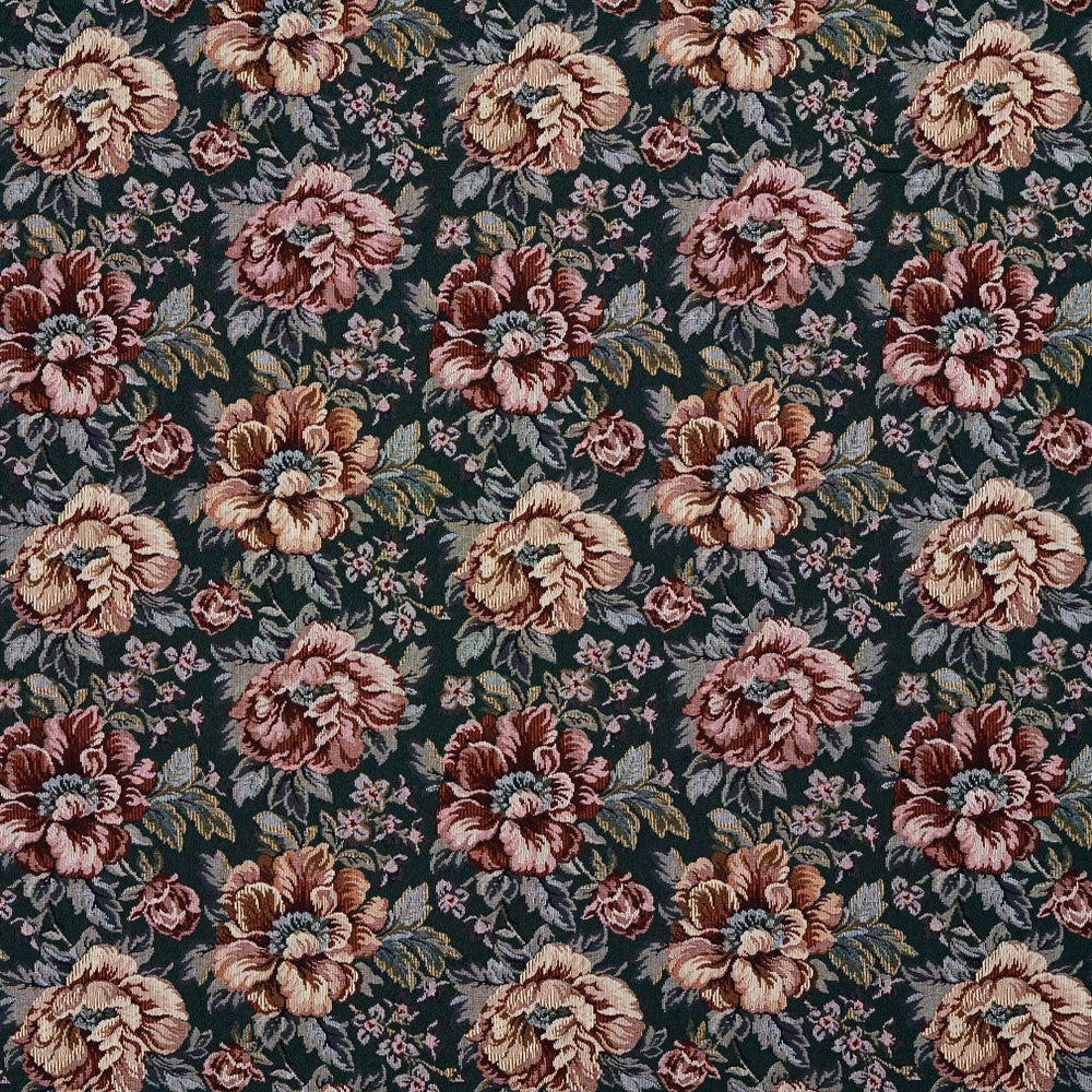 6655 Jade by Charlotte Fabric Tapestry Treasures III 36% Polyester, 32% Cotton, 32% Olefin Canada Exceeds 100,000 Wyzenbeek Rubs (Heavy Duty) Horizontal: 13.5" x Vertical: 13.5" 54 Inches - Fabric Carolina -