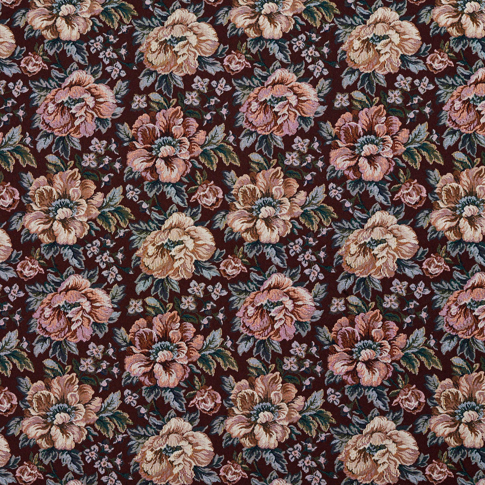 6656 Cabernet by Charlotte Fabric Tapestry Treasures III 36% Polyester, 32% Cotton, 32% Olefin Canada Exceeds 100,000 Wyzenbeek Rubs (Heavy Duty) Horizontal: 13.5" x Vertical: 13.5" 54 Inches - Fabric Carolina -