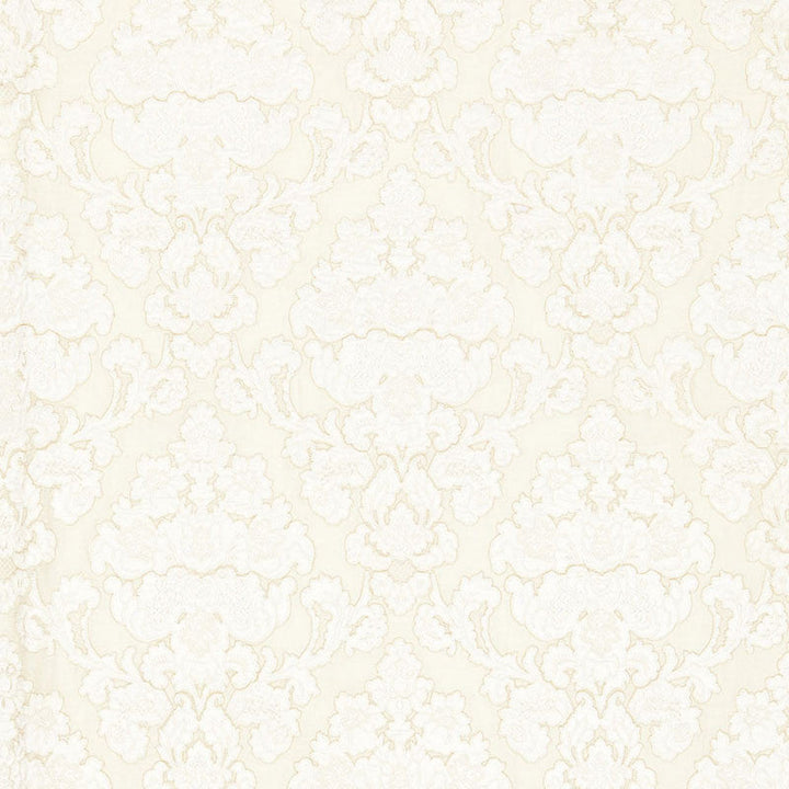 Montalcino Applique Damask Champagne 66592 by Schumacher Designer Fabric PALAZZO See Sample INDIA . </p><p>Repeat: Horizontal: 6 3/8" (16CM) and Vertical: 15 1/4" (39CM) 51 1/4" WIDE (130CM) - Swanky Fabrics -