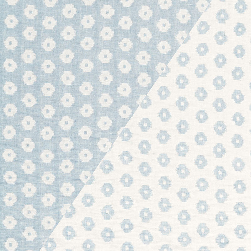 Timur Weave Sky 66611 by Schumacher Fabric PALAZZO See Sample SPAIN MEDIUM DUTY </p><p>Repeat: Horizontal: 1 1/8" (3CM) and Vertical: 4 1/2" (11CM) 118" WIDE (300CM) - Fabric Carolina -