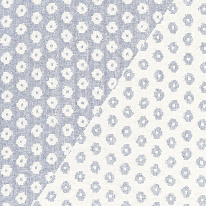 Timur Weave Indigo 66612 by Schumacher Fabric PALAZZO See Sample SPAIN MEDIUM DUTY </p><p>Repeat: Horizontal: 1 1/8" (3CM) and Vertical: 4 1/2" (11CM) 118" WIDE (300CM) - Fabric Carolina -