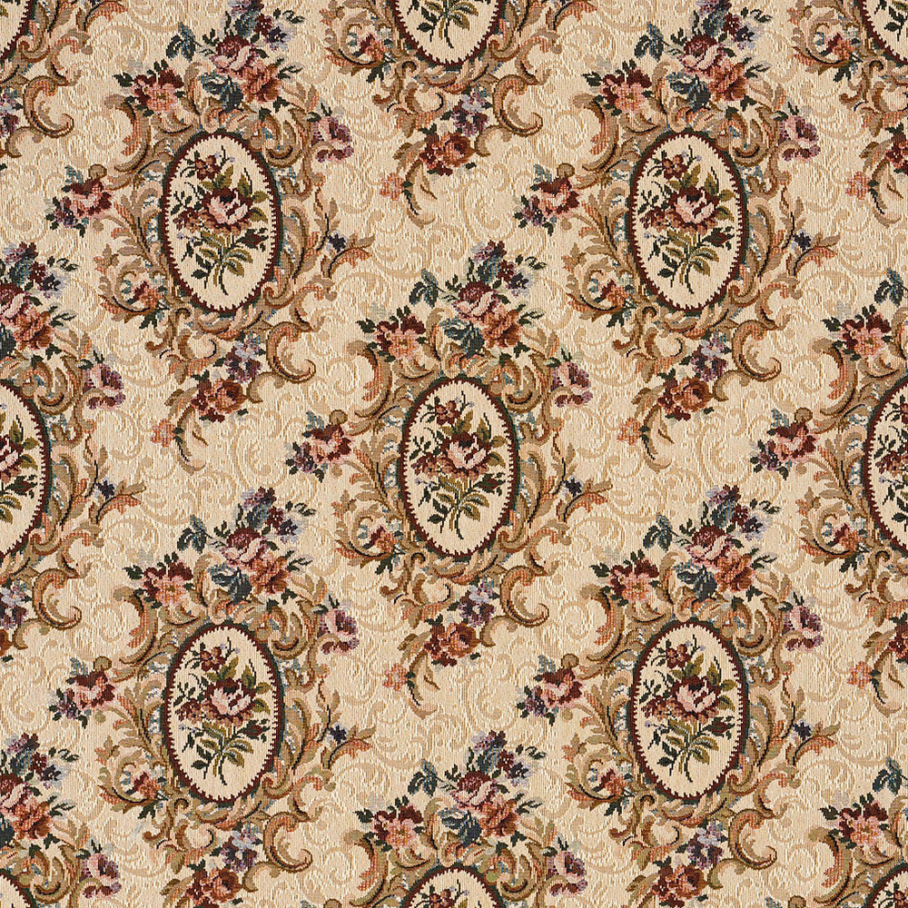 6665 Treasure by Charlotte Fabric Tapestry Treasures III 36% Polyester, 32% Cotton, 32% Olefin Canada Exceeds 100,000 Wyzenbeek Rubs (Heavy Duty) Horizontal: 12.5" x Vertical: 13.5" 54 Inches - Fabric Carolina -