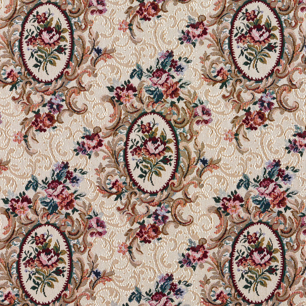 6666 Cameo by Charlotte Fabric Tapestry Treasures III 36% Polyester, 32% Cotton, 32% Olefin Canada Exceeds 100,000 Wyzenbeek Rubs (Heavy Duty) Horizontal: 12.5" x Vertical: 13.5" 54 Inches - Fabric Carolina -