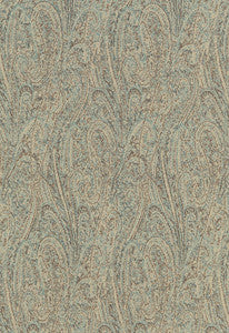Cameron Wool Paisley Bluestone 66701 by Schumacher Fabric