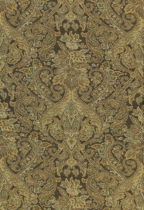 Sinclair Wool Paisley Java 66710 by Schumacher Fabric