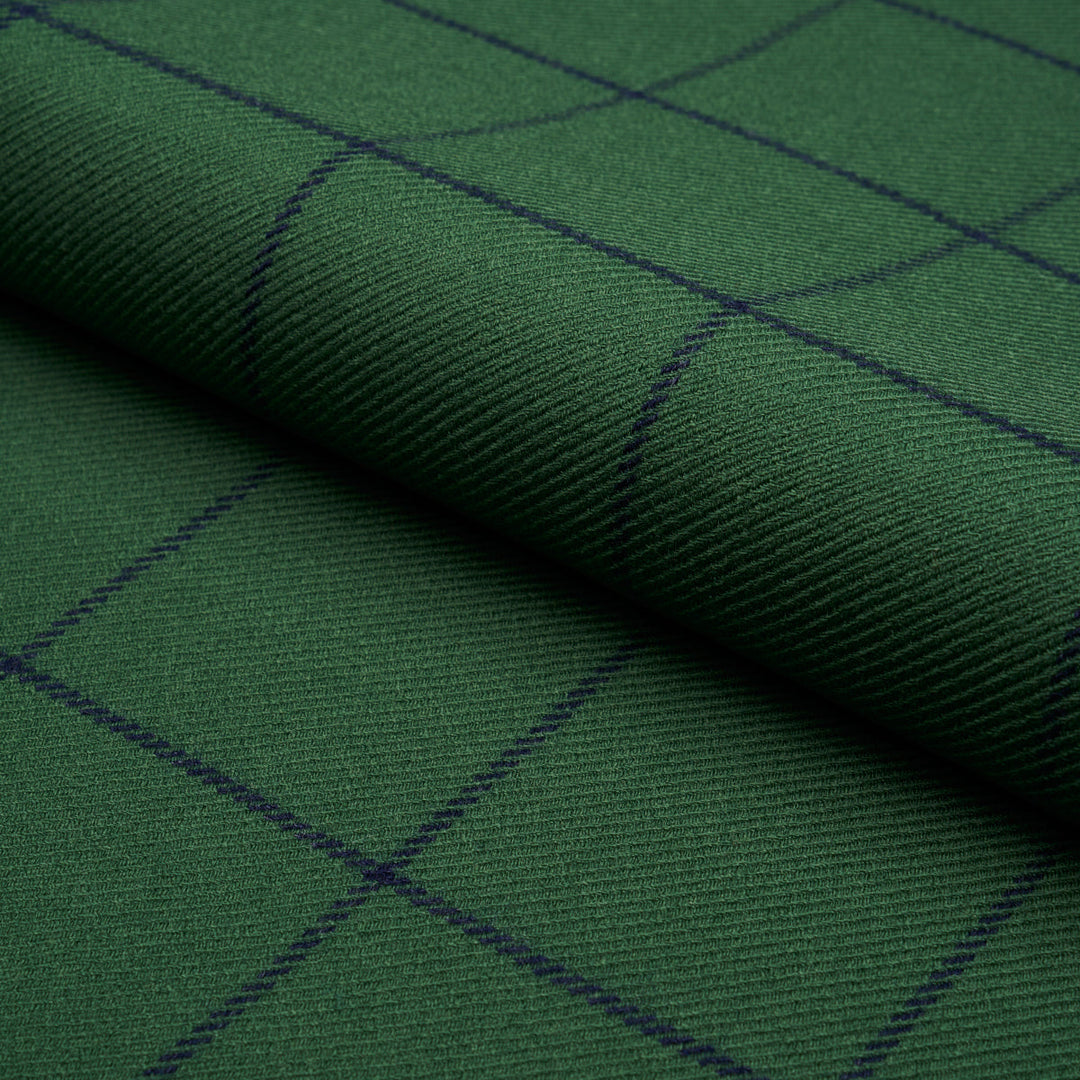 Bancroft Wool Plaid - Green by Schumacher Fabric