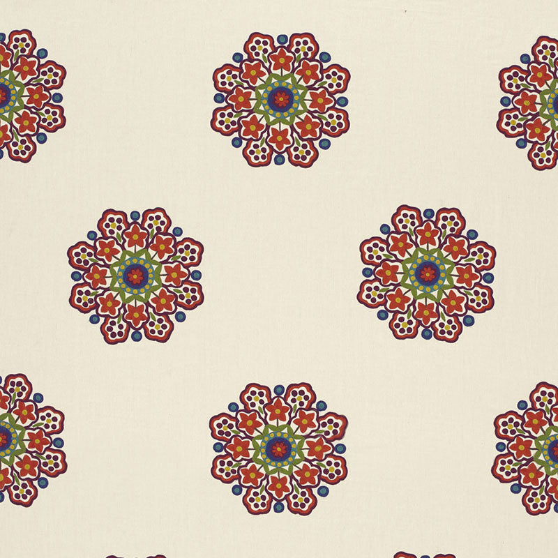 Chennai Linen Embroidery Festival 66821 by Schumacher Fabric Schumacher Fabric Chennai Linen Embroidery Festival 66821Fabric LINEN 64% INDIA </p><p>Repeat: H: HORZ. 12 7/8" (33CM) , V: VERT. 31 1/2" (80CM) 51.625 - Fabric Carolina -