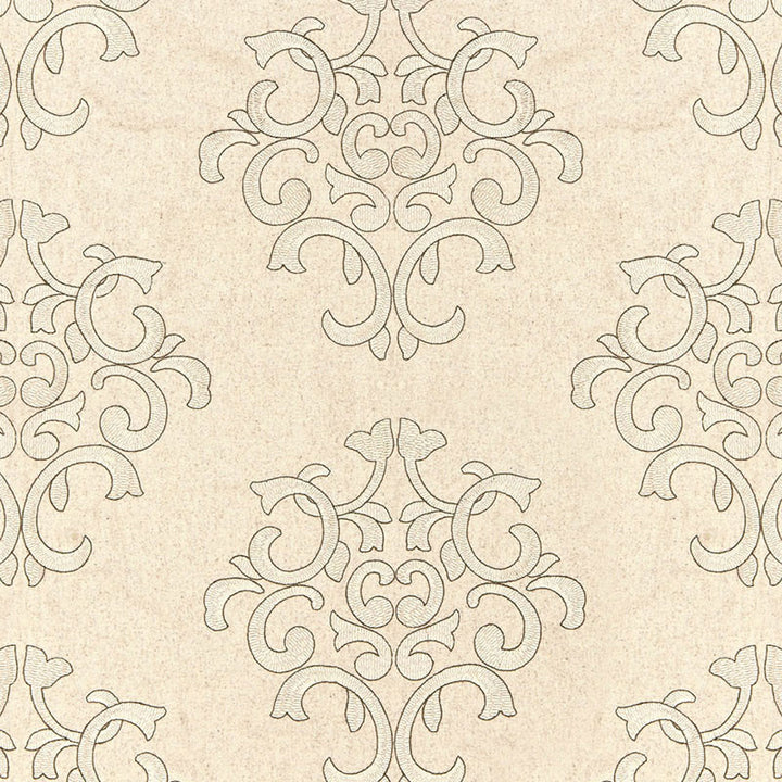 Byron Embroidered Wool Oat 66832 by Schumacher Fabric OTTOMAN CHIC WOOL 42% POLYESTER 42% INDIA MARTINDALE 15,000 </p><p>Repeat: Horizontal: 12 1/2" (32CM) and Vertical: 15" (38CM) 51 - Fabric Carolina -
