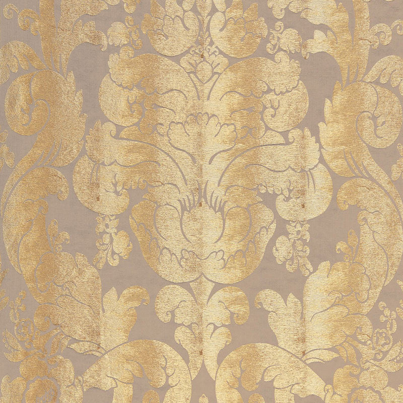 Zelda Damask Gilt 66841 by Schumacher Fabric PALAZZO LINEN 36% VISCOSE 26% ITALY MARTINDALE 10,000 </p><p>Repeat: Horizontal: 25 1/2" (65CM) and Vertical: 28" (71CM) 51 - Fabric Carolina -