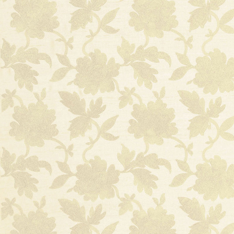 Moon Garden Champagne 66851 by Schumacher Fabric Schumacher Fabric Moon Garden Champagne 66851Fabric SILK 48% INDIA </p><p>Repeat: H: HORZ. 12 3/4" (32CM), V: VERT. 11 1/2" (29CM) 51 - Fabric Carolina -