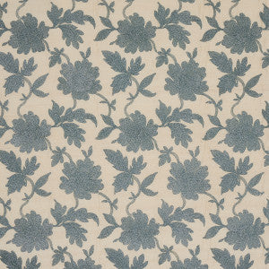 Moon Garden Embroidery Blue 66853 by Schumacher Fabric