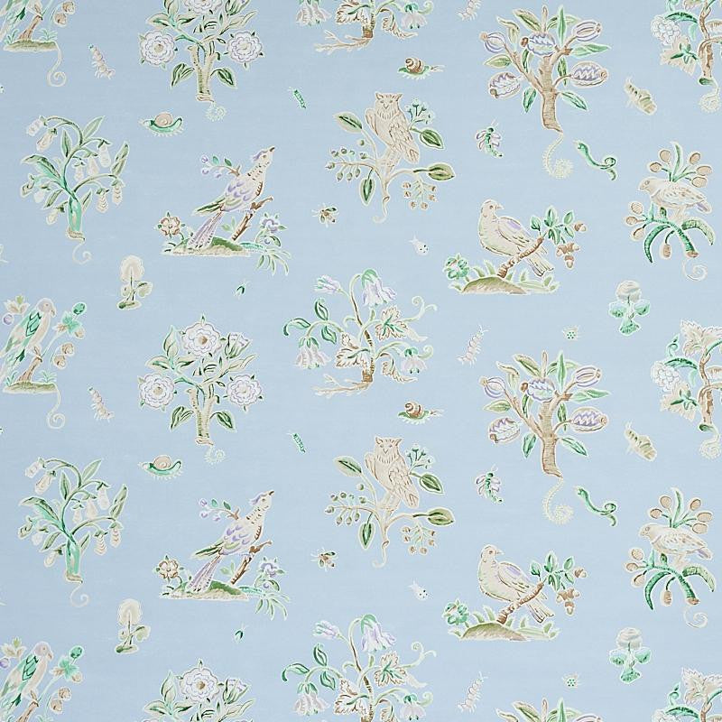Magical Menagerie Sky 5012210 by Schumacher Designer Wallpaper Flight Of Fancy 54.0" - Swanky Fabrics -