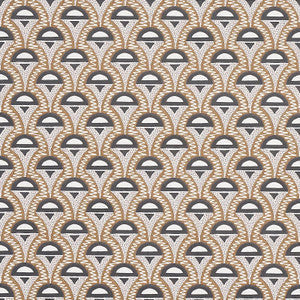 Abelino Camel & Black 5012080 by Schumacher Wallpaper
