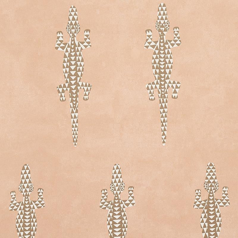 Baracoa Terracotta 5012102 by Schumacher Designer Wallpaper Copacabana 27.0" - Swanky Fabrics -