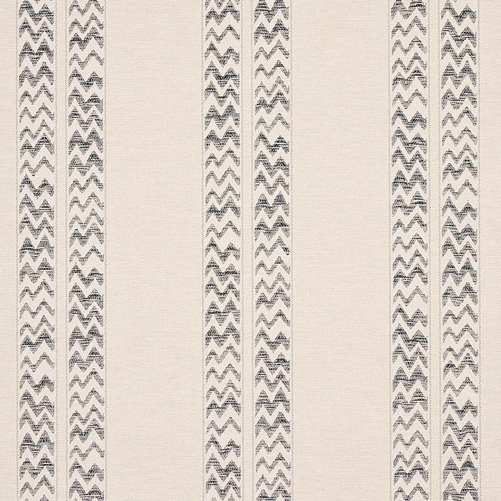 Kudu Stripe Black 5012310 by Schumacher Designer Wallpaper Copacabana 27.5" - Swanky Fabrics -
