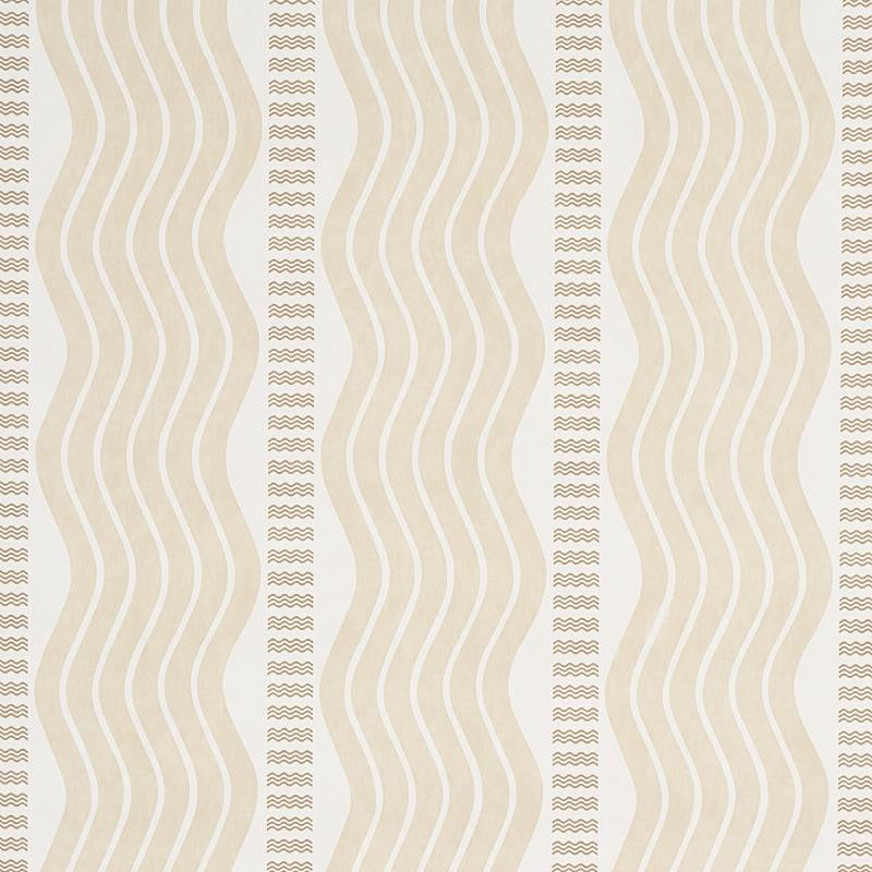 Sina Stripe Sand 5012121 by Schumacher Designer Wallpaper Copacabana 13.5" - Swanky Fabrics -