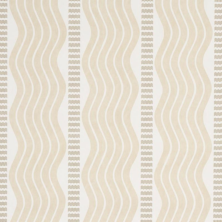Sina Stripe Sand 5012121 by Schumacher Designer Wallpaper Copacabana 13.5" - Swanky Fabrics -