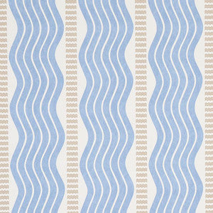 Sina Stripe Blue 5012122 by Schumacher Wallpaper