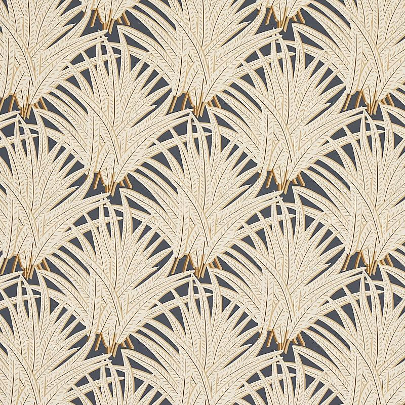 Zenada Carbon 5012240 by Schumacher Designer Wallpaper Copacabana 9.0" - Swanky Fabrics -