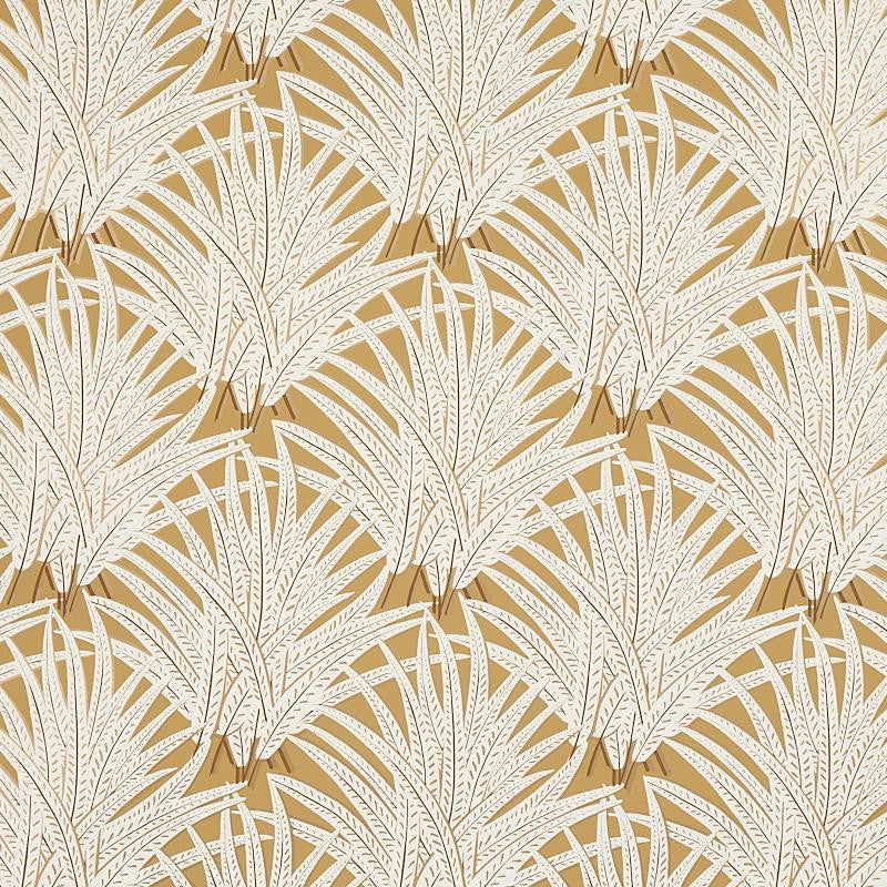 Zenada Gold 5012241 by Schumacher Wallpaper Copacabana 9.0" - Fabric Carolina -