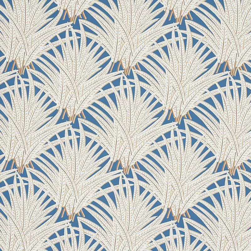 Zenada Blue 5012242 by Schumacher Wallpaper Copacabana 9.0" - Fabric Carolina -