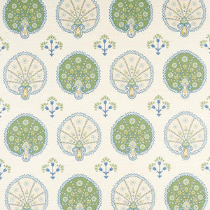 Chamba Crown Sisal Green 5012280 by Schumacher Wallpaper