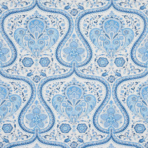 Paisley Court Blue 5012270 by Schumacher Wallpaper