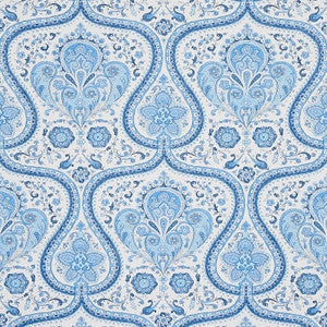 Paisley Court Blue 5012270 by Schumacher Wallpaper