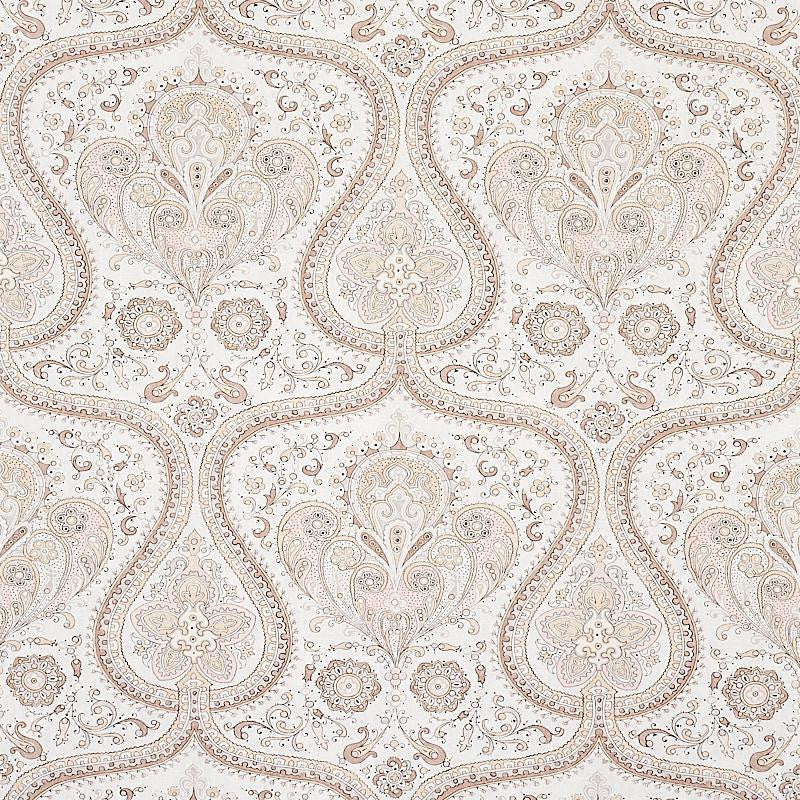 Paisley Court Sand 5012272 by Schumacher Wallpaper East Meets West 13.5" - Fabric Carolina -