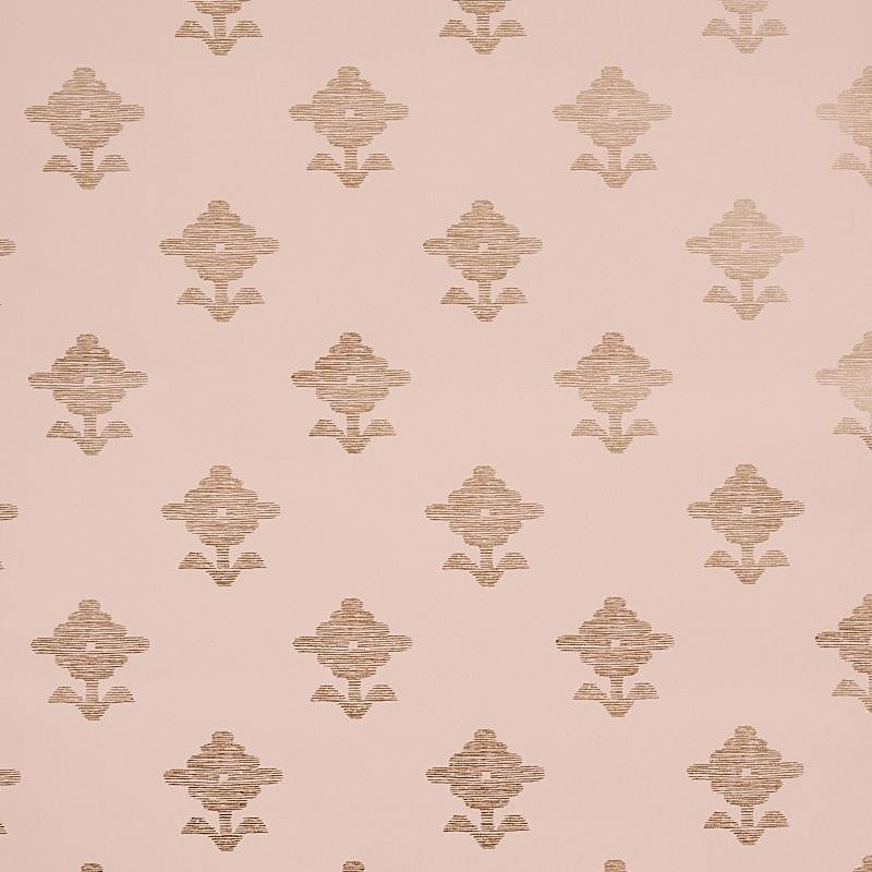 Rubia Blush 5012222 by Schumacher Designer Wallpaper East Meets West 13.5" - Swanky Fabrics -