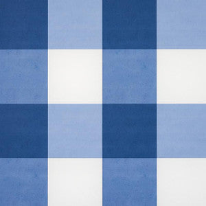 Willa Check Large Navy 5012351 by Schumacher Wallpaper