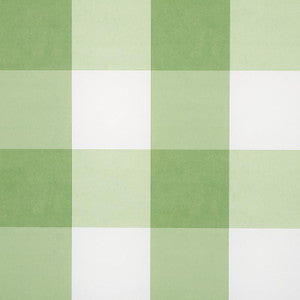 Willa Check Large Leaf 5012352 by Schumacher Wallpaper