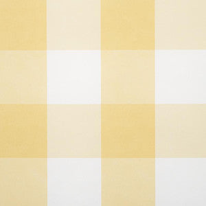 Willa Check Large Yellow 5012353 by Schumacher Wallpaper