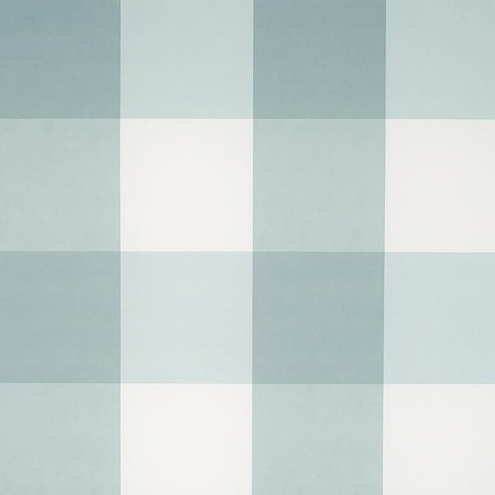 Willa Check Large Seaglass 5012356 by Schumacher Designer Wallpaper Plaid Wallcoverings 13.5" - Swanky Fabrics -