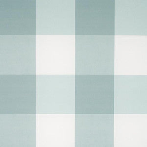 Willa Check Large Seaglass 5012356 by Schumacher Wallpaper