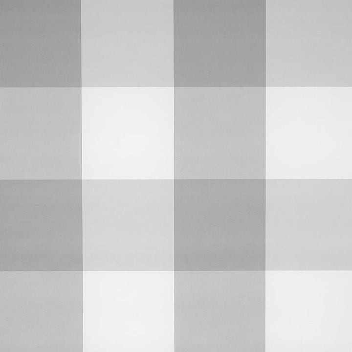 Willa Check Large Grey 5012357 by Schumacher Designer Wallpaper Plaid Wallcoverings 13.5" - Swanky Fabrics -