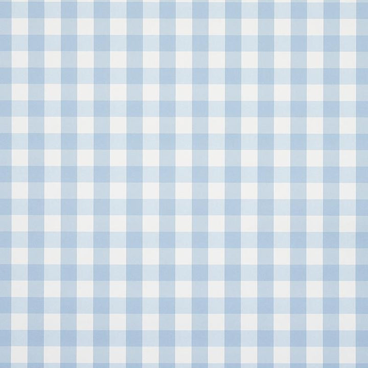 Willa Check Small Chambray 5012360 by Schumacher Wallpaper Plaid Wallcoverings 2.0" - Fabric Carolina -